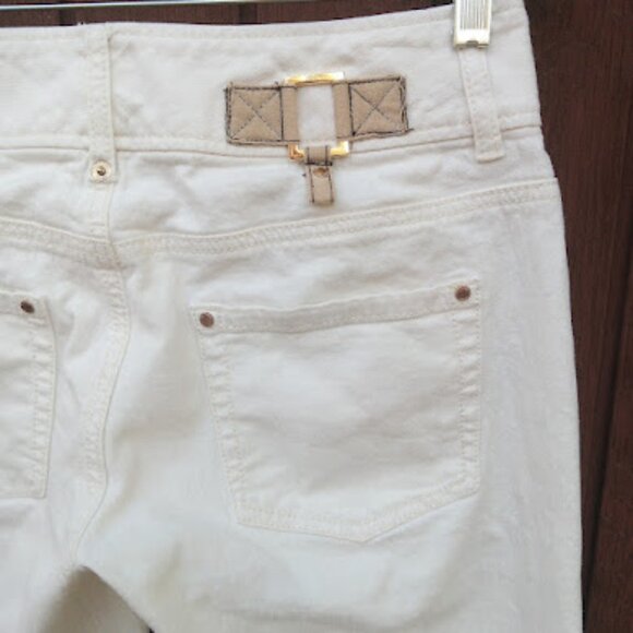 MICHAEL KORS | Ultra Low Rise Wide Leg Off White Pants Early 2000's Y2K Style 6 - Picture 9 of 14